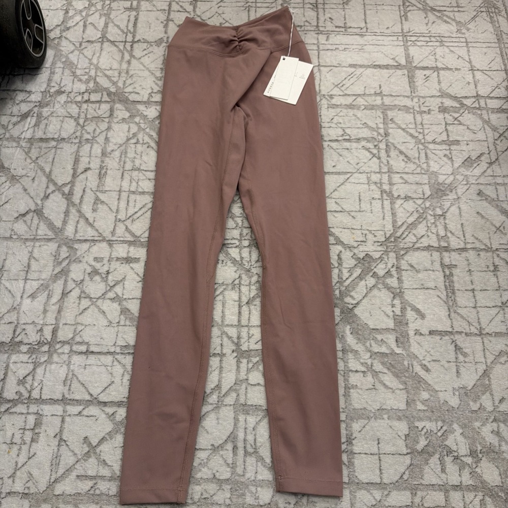 CSB Form Gather Waist Leggings Size Small Pink Blush Activewear Leggings